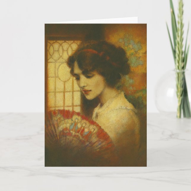 Edwardian Lady Greetings Card (Front)