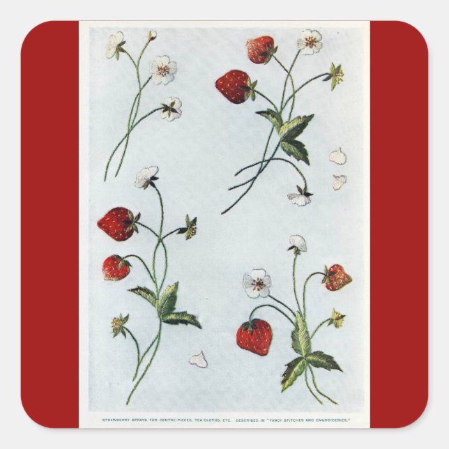 Edwardian Strawberries Sticker (Front)