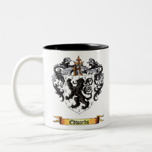 Edwards Coat of Arms Two-Tone Coffee Mug