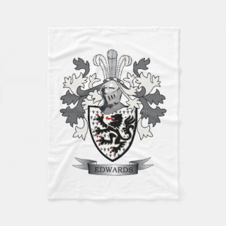 Edwards Family Crest Coat of Arms Fleece Blanket