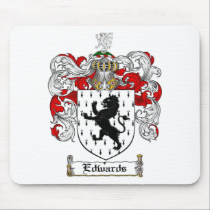 EDWARDS FAMILY CREST -  EDWARDS COAT OF ARMS MOUSE MAT