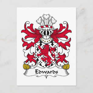 Edwards Family Crest Postcard
