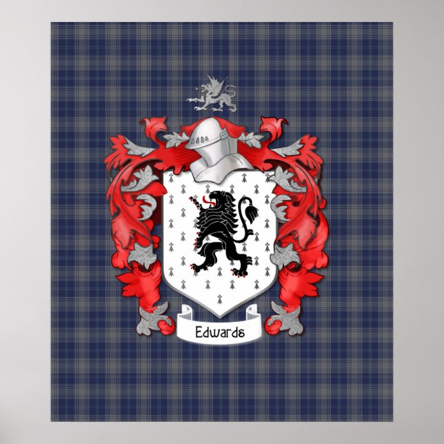 Edwards Family Crest Poster (Front)