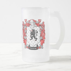 Edwards Family Crest - Wales-Canada Frosted Glass Beer Mug