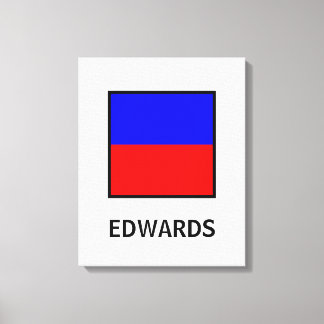 Edwards Family Name Nautical Flag Canvas Print