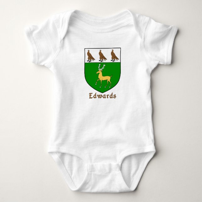 Edwards Heraldic Shield Baby Bodysuit (Front)