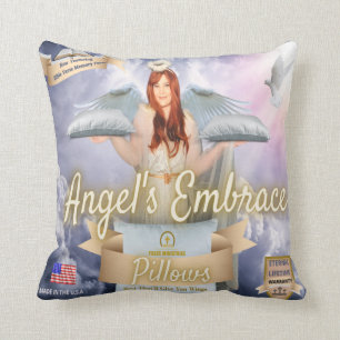 Edweena's Angel's Embrace Replica Throw Pillow