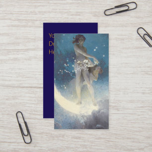 Edwin Blashfield Stars Scattering Art Nouveau Business Card