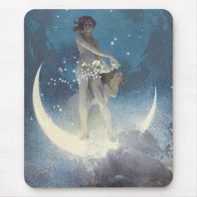 Edwin Blashfield Stars Scattering Art Nouveau Mouse Mat (Front)