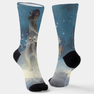 Edwin Blashfield Stars Scattering Art Nouveau Socks