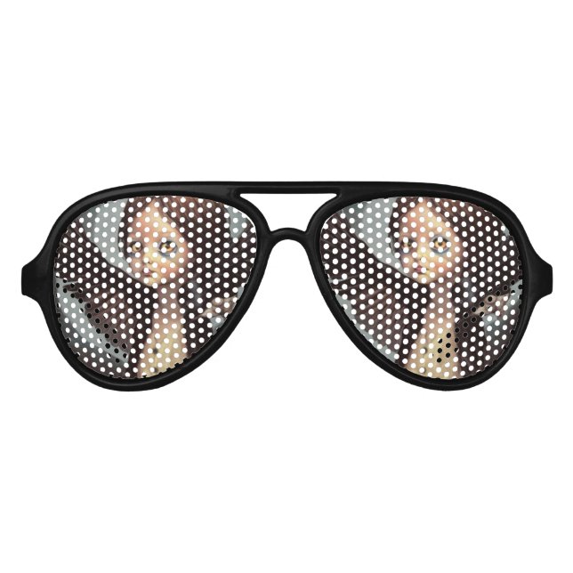 Edwin gothic black crow grunge aviator sunglasses (Front)