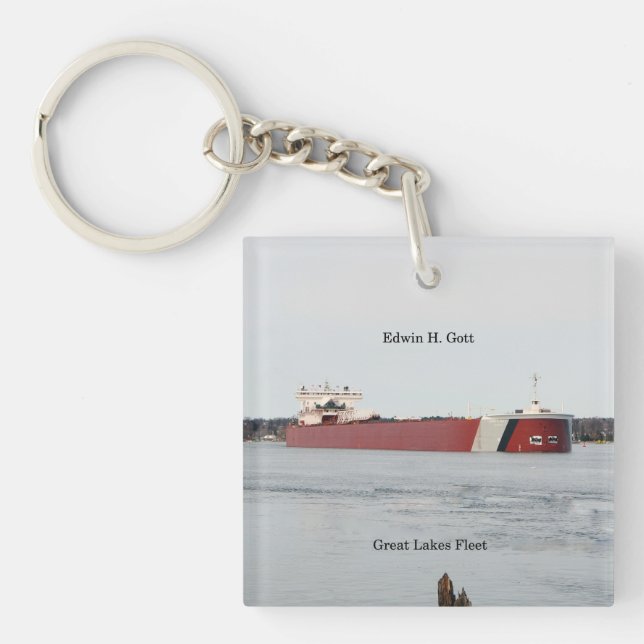 Edwin H. Gott acrylic key chain (Front)