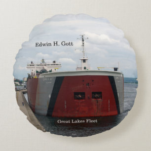 Edwin H. Gott bow round pillow
