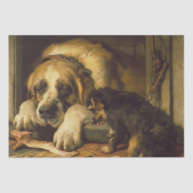 Edwin Henry Landseer | Doubtful Crumbs Decoupage Tissue Paper (Front)