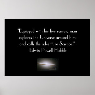 Edwin Hubble Quote Poster