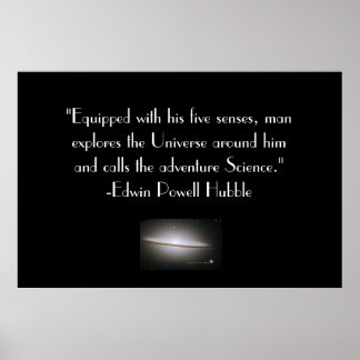 Edwin Hubble Quote Poster