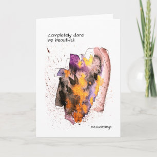 ee cummings completely dare Quote Blank Card
