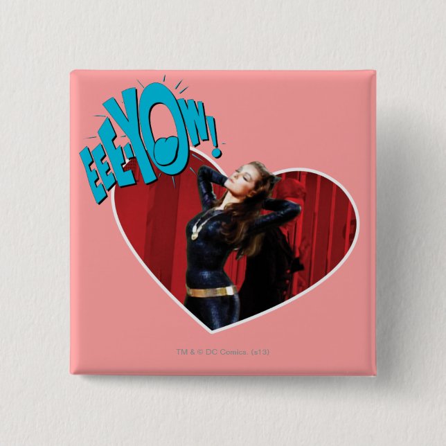 EEE-YOW! Catwoman 15 Cm Square Badge (Front)