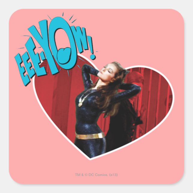 EEE-YOW! Catwoman Square Sticker (Front)