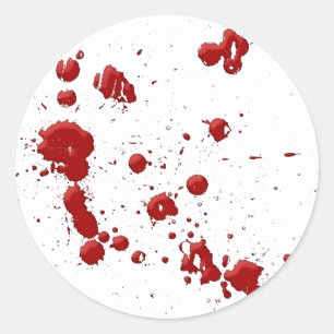Eeew, is that blood on your classic round sticker