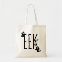 Eek Friendly Ghost Whimsical Spooky Halloween Tote
