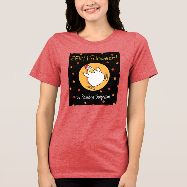 EEK! HALLOWEEN! BOOK COVER Sandra Boynton Tri-Blend Shirt (Front)