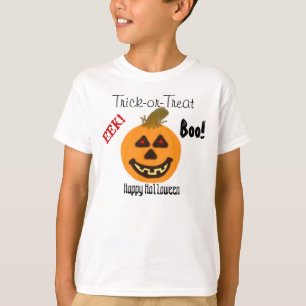 EEK Halloween Smiling Pumpkin Trick-or-Treat Boo T-Shirt