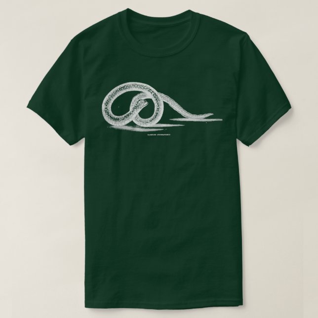 Eel white on black T-Shirt (Design Front)