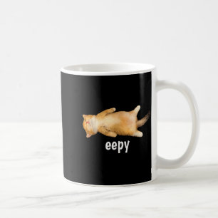 Eepy Cat Meme Funny Sleepy Cat Viral Gen Z Sarcast Coffee Mug