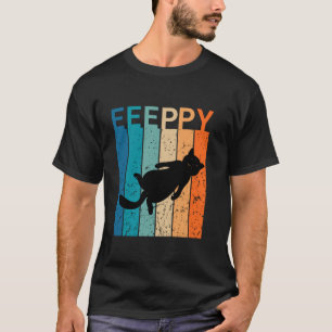 Eepy Funny Cat Meme Eepy Cat Saying retro sunset T-Shirt