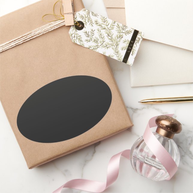 Eerie Black Oval Sticker (Gifting)