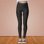 Eerie Black Solid Color Leggings<br><div class="desc">An intense and sophisticated deep black that exudes timeless elegance.Perfect for those seeking to make a bold statement.This powerful hue captures the essence of mystery and sophistication.This rich black color is the ultimate choice for a striking and refined aesthetic.</div>