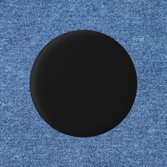 Eerie Black Solid Colour 3 Cm Round Badge (Creator Uploaded)