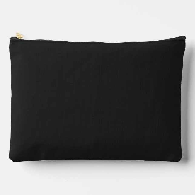 Eerie Black Solid Colour Accessory Pouch (Front)