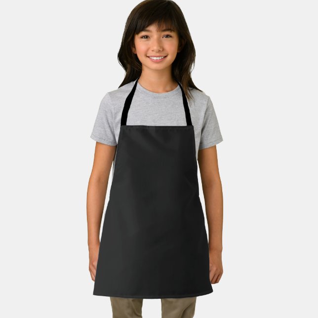 Eerie Black Solid Colour Apron (Insitu)