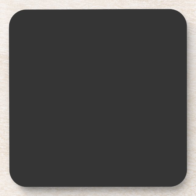 Eerie Black Solid Colour Coaster (Front)