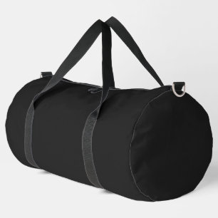 Eerie Black Solid Colour Duffle Bag