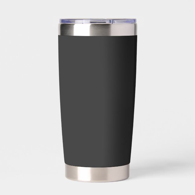 Eerie Black Solid Colour Insulated Tumbler (Front)