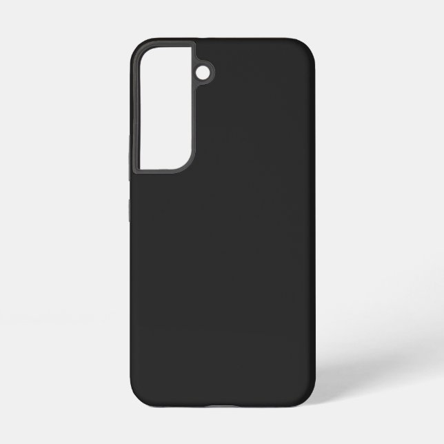 Eerie Black Solid Colour Samsung Galaxy S22 Case (Back)