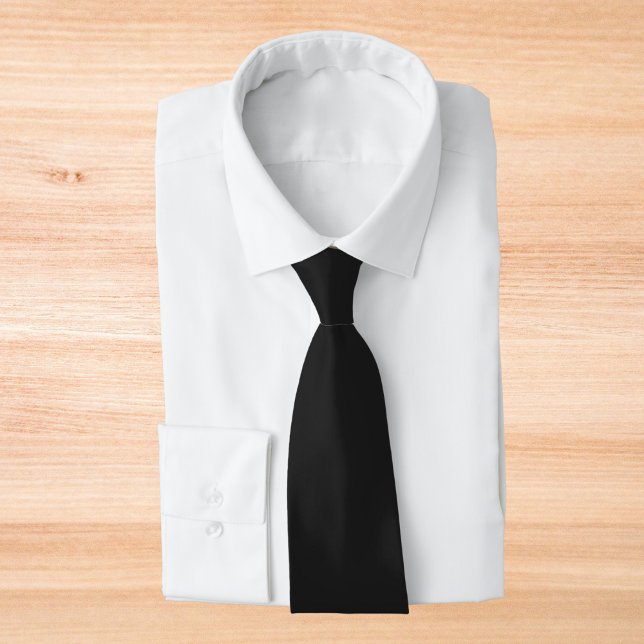 Eerie Black Solid Colour Tie (Creator Uploaded)