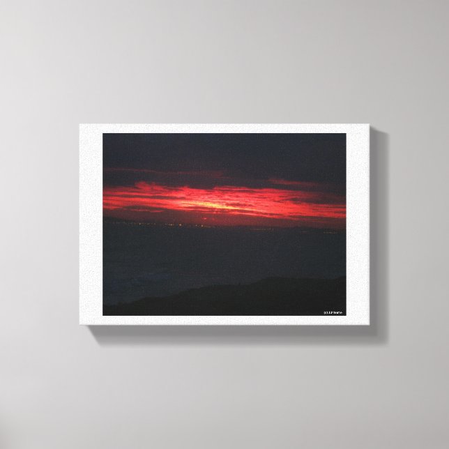 Eerie But Beautiful Sunset Canvas Print (Front)