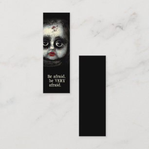 Eerie Creepy Doll Halloween Mini Bookmark Mini Business Card