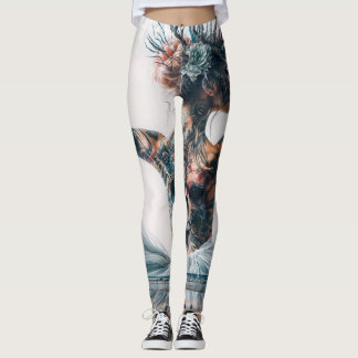 Eerie Elegance Ballerina with Skull Leggings