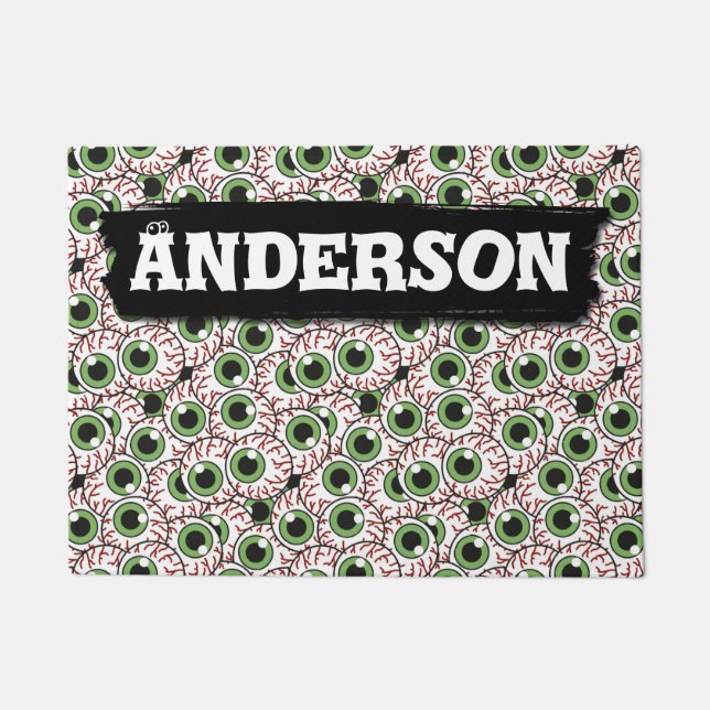 Eerie Eyeballs | Sinister Stare Hypnotising Eyes Doormat (Front)