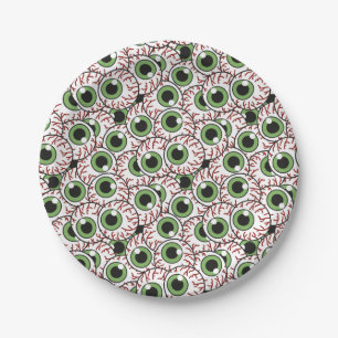 Eerie Eyeballs Sinister Stare Hypnotising Eyes Paper Plate