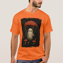 Eerie Forest Ghost Under Dripping Mushroom