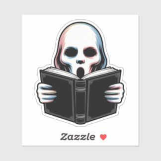 Eerie Ghost With Book - Creepy Halloween Art