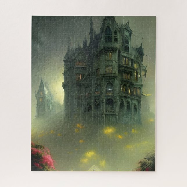 Eerie Gothic Mansion Digital Art   Jigsaw Puzzle (Vertical)