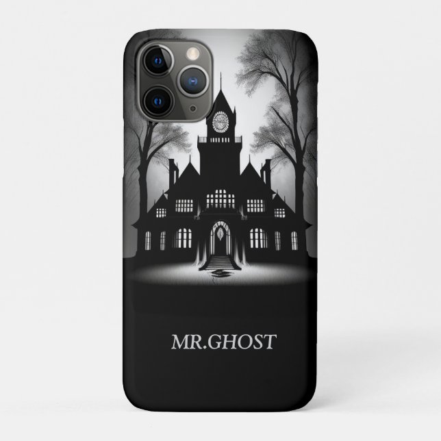 Eerie Gothic Mansion Silhouette Case-Mate iPhone Case (Back)