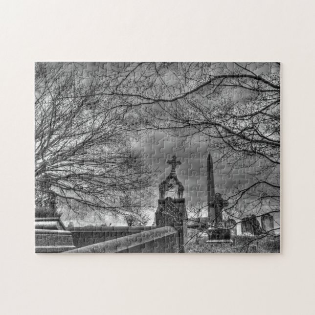 eerie graveyard jigsaw puzzle (Horizontal)